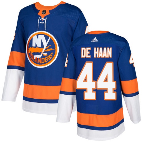 Adidas Men NEW York Islanders #44 Calvin De Haan Royal Blue Home Authentic Stitched NHL Jersey
